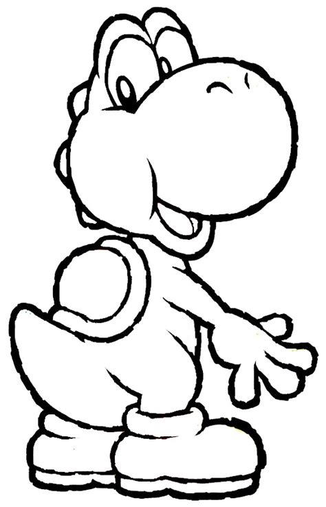 Black And White Yoshi Pictures Clipart Best