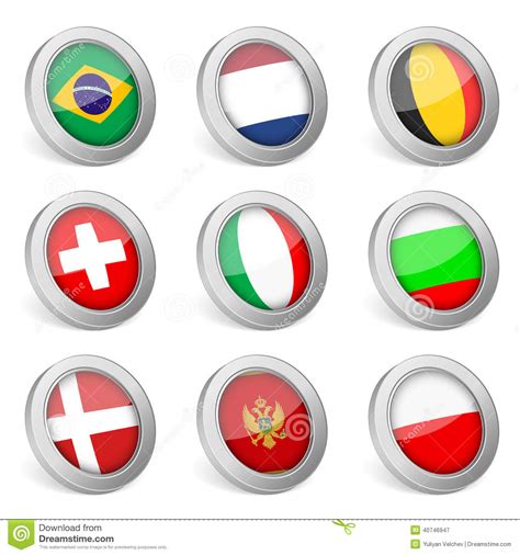 3d National Flag Icon Stock Vector Illustration Of Vector 40746947