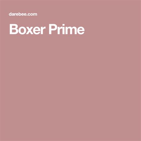 Boxer Prime Wake Up Workout Boxing Workout Boxing Fitness Boxer