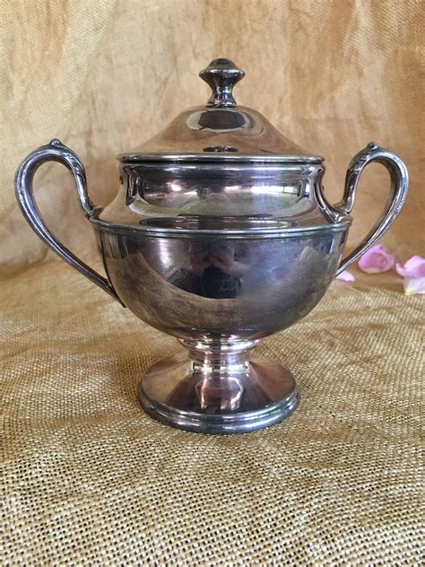 Antique Mid Sil Craft Epns Silver Plated Creamer And Sugar Bowl Etsy