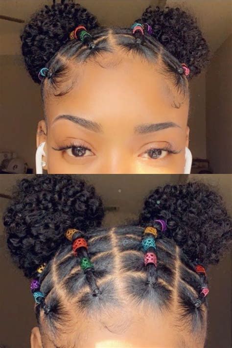 40 easy rubber band hairstyles on natural hair to try in 2023 coils and glory penteado pra