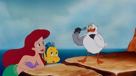 Walt Disney Screencaps Princess Ariel Flounder And Scuttle The