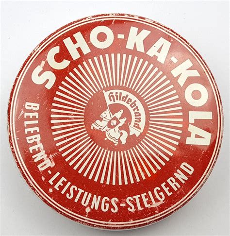 Ww2 German Nazi Gmbh Wartime Period Scho Ka Kola Chocolate Tin Can