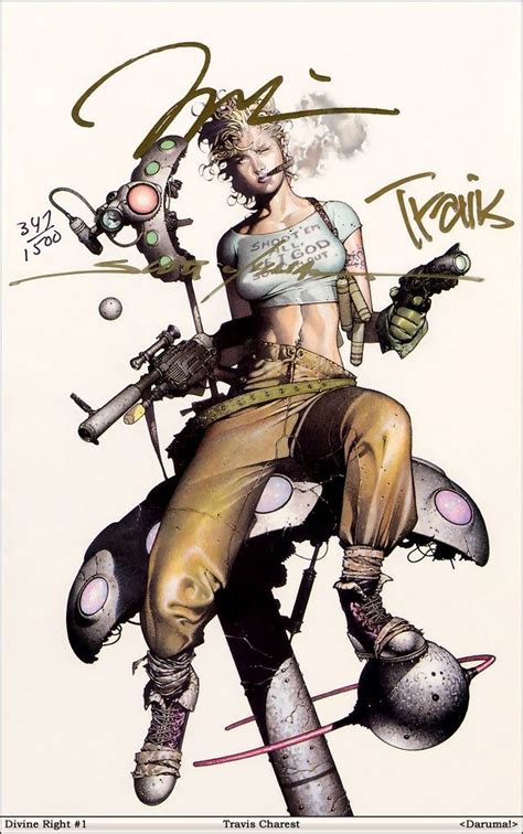 Divine Right Pinup By Travis Charest Wildstorm Fine Arts The Gallery