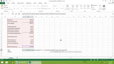 Cálculo Ebitda Em Excel