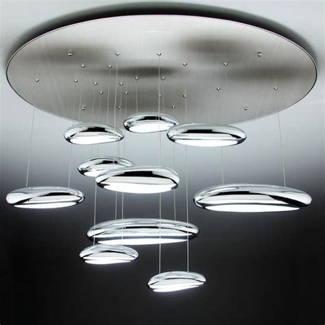Lampada soffitto vetro bianco satinato decorato design moderno cucina. Lampadario a Led Drop Design 10B luce fredda da Soggiorno ...