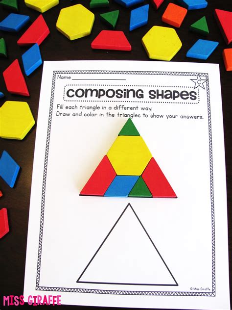 miss giraffes class composing shapes in 1st grade