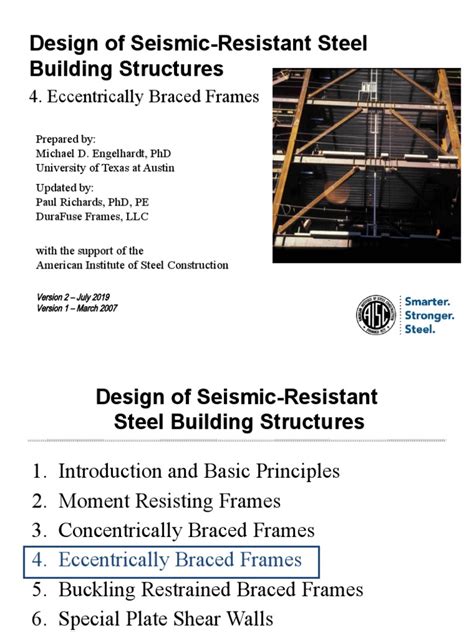 Aisc Seismic Design Module4 Eccentrically Braced Frames V2 Pdf Beam