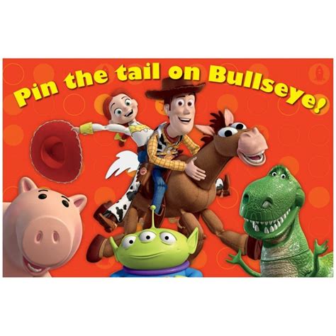 Toy Story Pin The Tail On Bullseye Party Games 4 Items