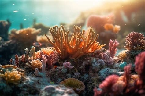 Premium Photo A Closeup Of A Dying Coral Reef With Vibrant Marine
