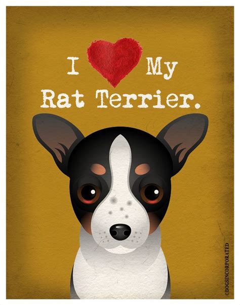 Popular Items For Rat Terrier Art On Etsy Rat Terriers Rat Terrier