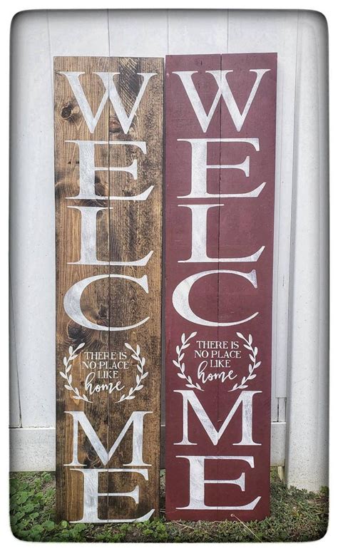 Wooden WELCOME Porch Sign| Rustic Welcome Sign | Farmhouse Welcome Sign | Welcome Sign ...