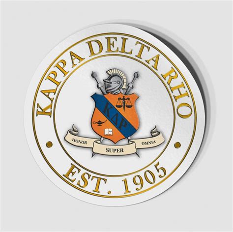 Kappa Delta Rho Circle Crest Shield Decal Sale 695 Greek Gear