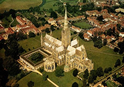 Salisbury Cathedral From Air Postcard A Postcard Showi Flickr