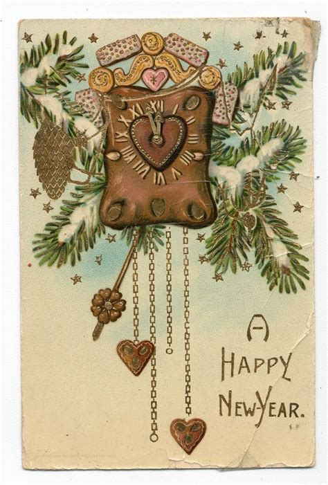 Pin By Stephanie Spino On Celebrations New Year Postcard Vintage