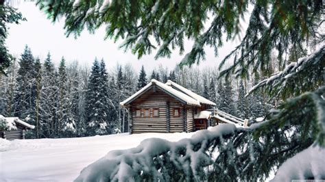 Snow Cabins Imagini Munte Iarna 1600x900 Download Hd Wallpaper
