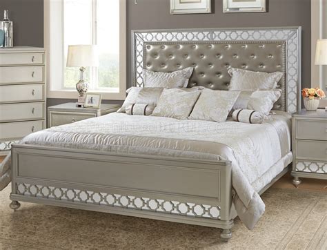 Claire Bedroom Set Wcrystal Tufted Headboard Woptions