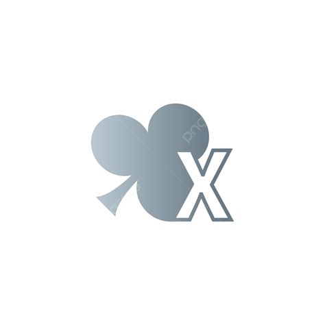 Design Of A Shamrock Icon Integrated With Letter X Logo Vector Initial