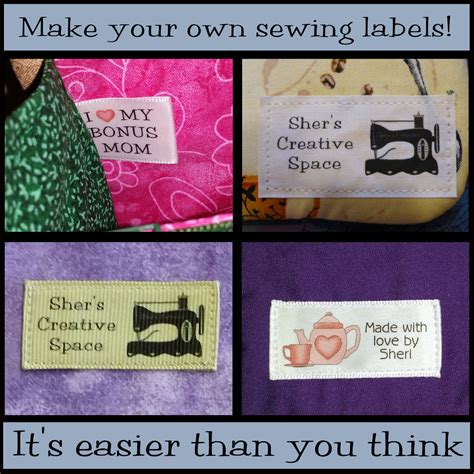 Shers Creative Space Yes You Can Make Your Own Sewing Labels