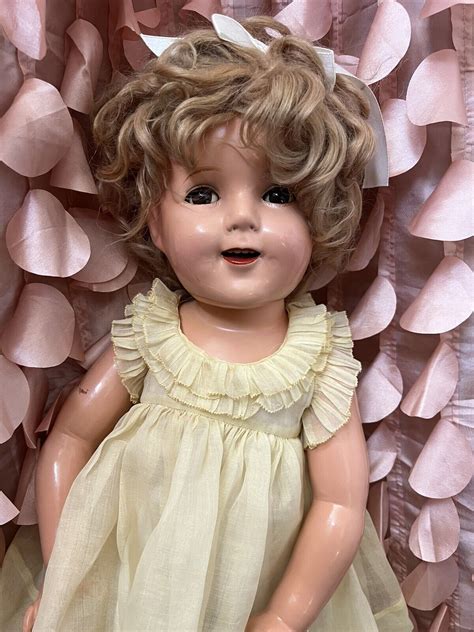 vintage ideal shirley temple doll composition flirty eyes 27” doll ebay
