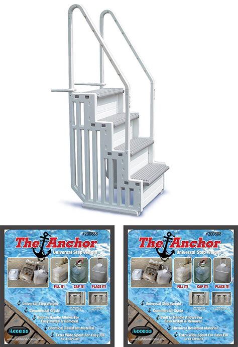 New Confer Step 1 Above Ground Pool Ladder Step System Entry With 2