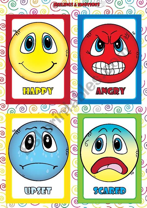 Feelings And Emotions Flashcards Emotions Posters Feelings And The