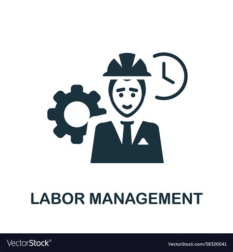 Labor Management Icon Simple Element From Vector Image