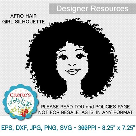 Afro Puff Clip Artafro Hairstyle Silhouette Style Clip Artdesigner