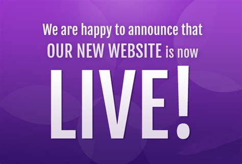 We Are Happy To Announce That Our New Website Is Now Live