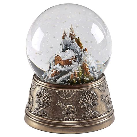 Genesis Bronze Snow Fox Globe £39 Snow Globes