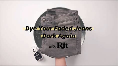 How To Dye Your Faded Jeans Dark Again With Rit Dye Youtube