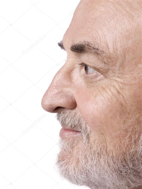 Side Of Mans Face Old Mans Face Side View — Stock Photo © Kozzi2