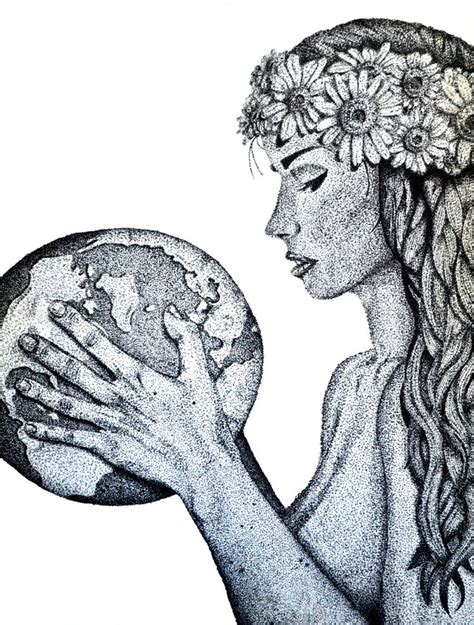 Mother Earth Framed Art Print By Maya Vavra Vector Black X Small X In Mother
