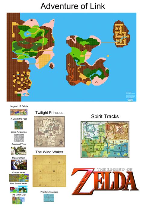 Zelda Maps To Scale 20 Now With All The Lands 56k Be Warned