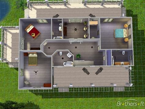 Las mejores ideas de planos de casas para diseñar el hogar ideal, distribución arquitectónica de habitaciones interiores, soluciones para construcciones en terrenos. Sims 3 Houses Inside Sims 3 House Ideas, beach house ...