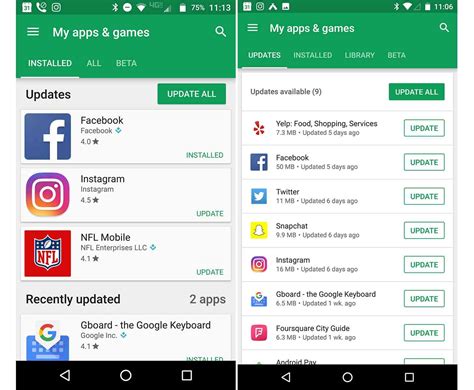 App and baby games completely renewed. Google updating design of 'My apps & games' section in ...