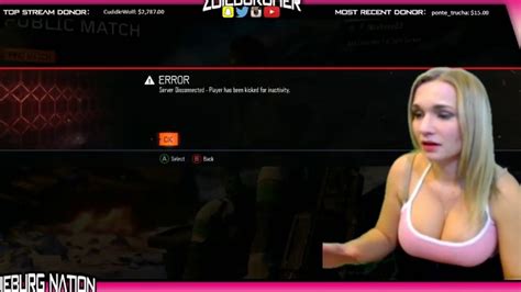 Zoie Burgher Gets Drunk Strips On Stream Huge Nip Slip Shows Her Nips To Fans Youtube