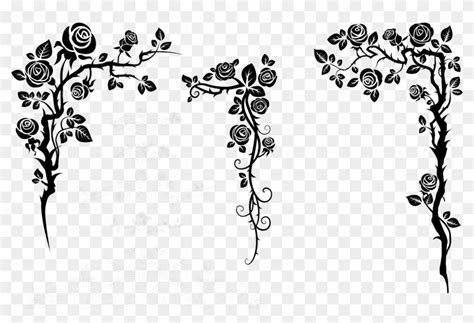 Flower Vine Outline Designs