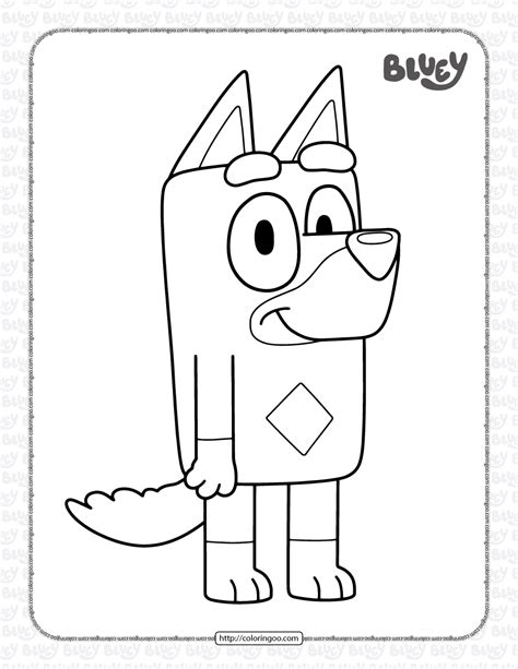 Bluey Lucky Coloring Pages