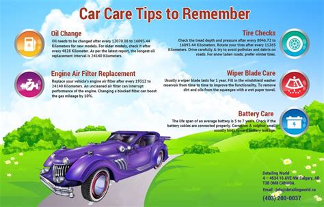 The Infographics Provides Information On How To Look After Your Vehicle