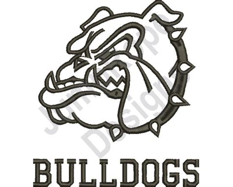 Bulldogs Mascot Machine Embroidery Design Etsy