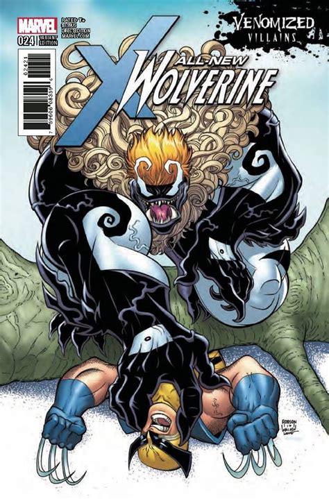 All New Wolverine 24 Venomized Sabretooth Var Wolverine Marvel Art