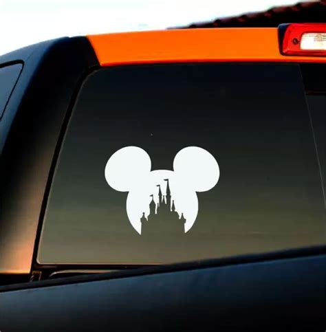 Mickey Mouse Castle Decal Sticker Window Truck Car Vinyl Disney White