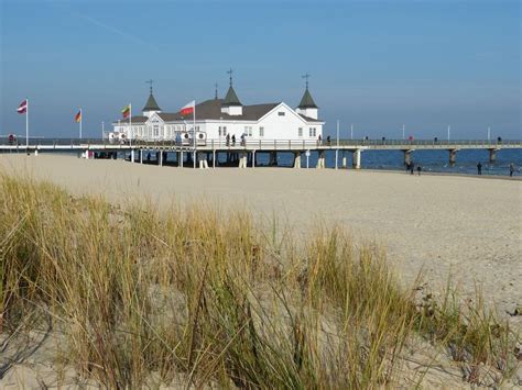 Promenade Ahlbeck In Usedom Island Free Image Download