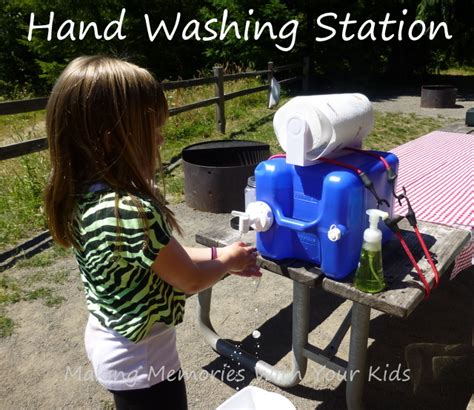 Camping Hand Washing Station Making Memories With Your Kids
