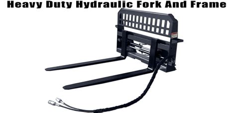 Heavy Duty Hydraulic Fork And Frame Side View Cid Attachments