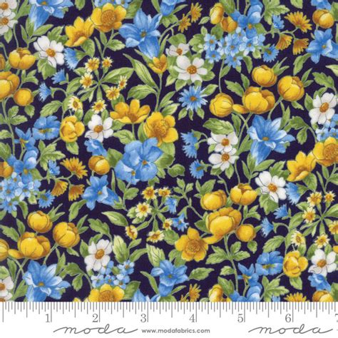Summer Breeze 2019 Navy Small Floral Yardage 752106305021