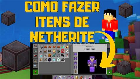 Como Fazer Armadura NETHERITE No Minecraft Espada De Netherite YouTube