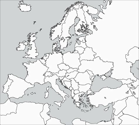 Huge collection, amazing choice, 100+ million high quality, affordable rf and rm images. Black and White Political Map Of Europe 77 Understandable ...