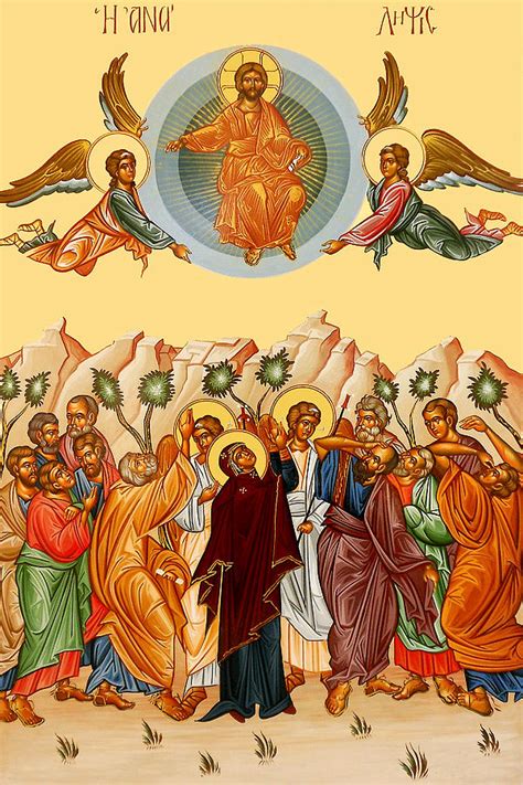 Ascension Of Jesus Christ Painting By Munir Alawi Fine Art America